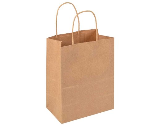 KRAFT MEDIUM GIFT BAG 12S