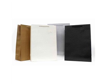4ASST EMBOSSED FOIL CLASSICS XLG GIFT BAG 12S