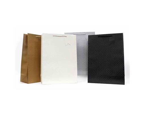 4ASST EMBOSSED FOIL CLASSICS XLG GIFT BAG 12S