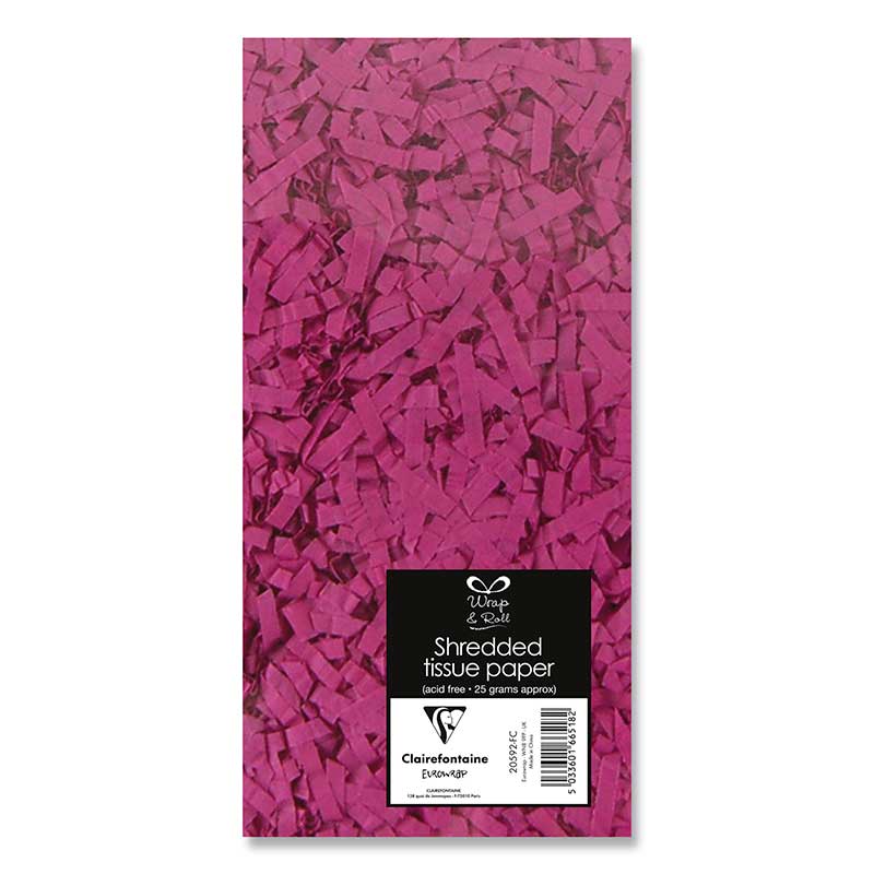 FUCHSIA SHREDDED TISSUE PAPER 12S