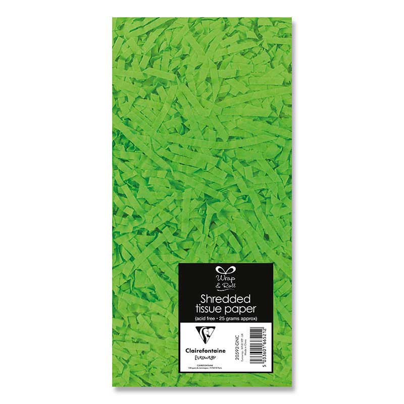 GREEN PAPPER SHREDDED TISSUE 12S