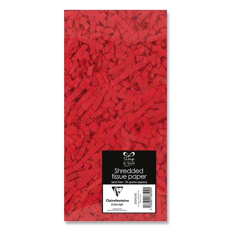 RED SHREDDED PAPER TISSUE 12S