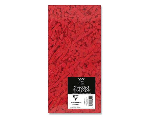RED SHREDDED PAPER TISSUE 12S