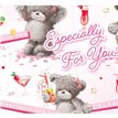 OPEN DAISY BEAR WITH COCKTAIL GIFTWRAP WITH 12 FREE TAGS 24S