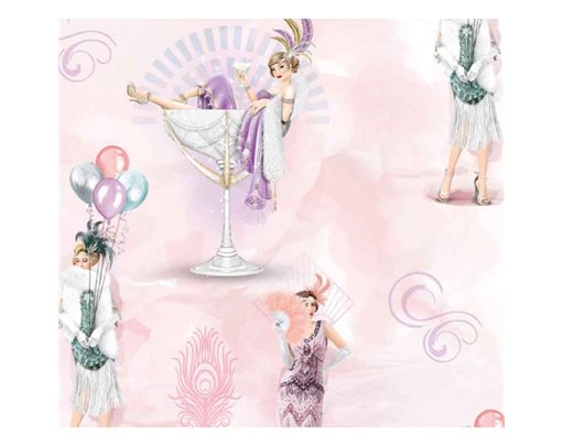 OPEN ART DECO GIFTWRAP WITH 12 FREE TAGS 24S