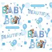 BIRTH CONGRATULATIONS JACOB BEAR GIFTWRAP WITH 12 FREE TAGS 24S