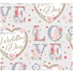 WEDDING DAY LOVE GIFTWRAP WITH 12 FREE TAGS 24S