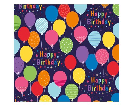 OPEN BALLOONS GIFTWRAP WITH 12 FREE TAGS 24S