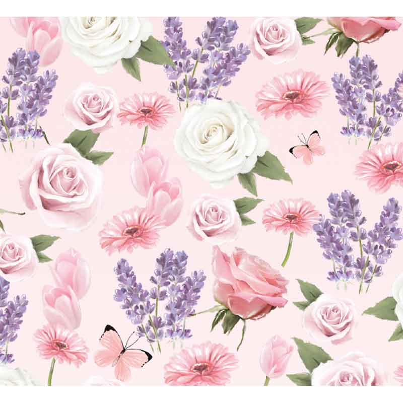 OPEN FLORAL GIFTWRAP WITH 12 FREE TAGS 24S