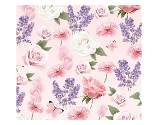 OPEN FLORAL GIFTWRAP WITH 12 FREE TAGS 24S
