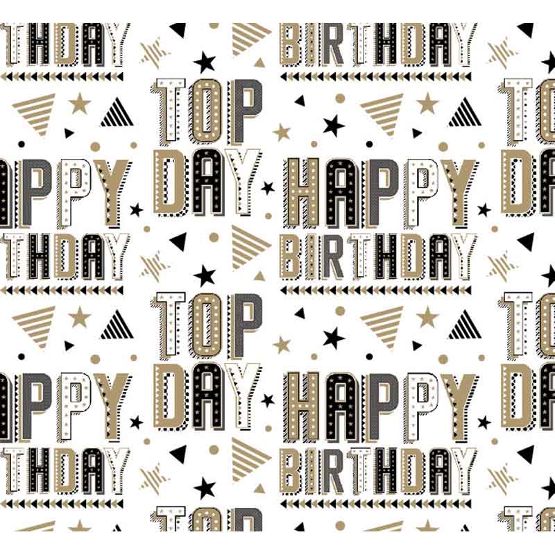 OPEN TOP DAY/BIRTHDAY GIFTWRAP WITH 12 FREE TAGS 24S