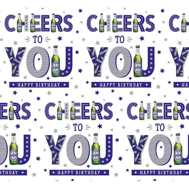 OPEN BOOZE GIFTWRAP WITH 12 FREE TAGS 24S