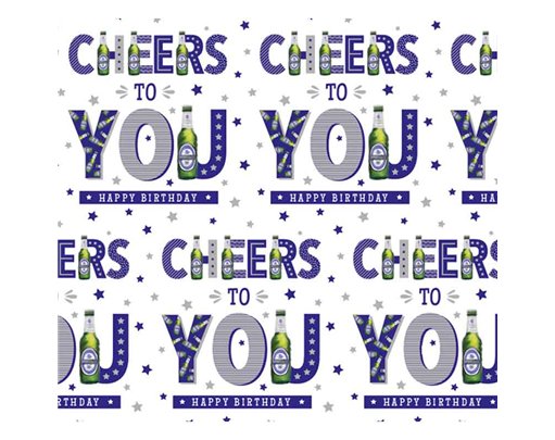 OPEN BOOZE GIFTWRAP WITH 12 FREE TAGS 24S