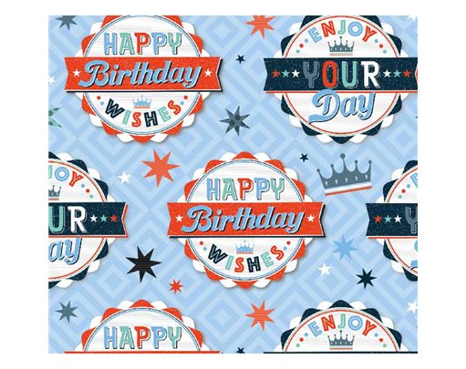 OPEN TEXT GIFTWRAP WITH 12 FREE TAGS 24S
