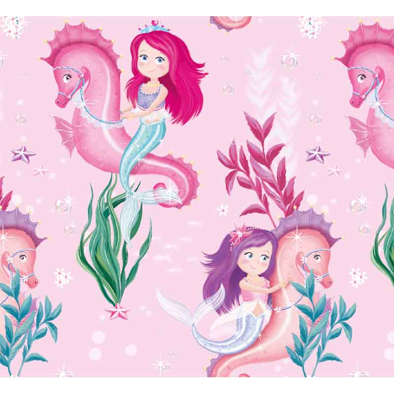 OPEN MERMAID SCENE GIFTWRAP WITH 12 FREE TAGS 24S