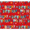 OPEN BIRTHDAY WISHES GIFTWRAP WITH 12 FREE TAGS 24S