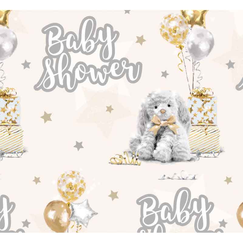 BABY SHOWER TRADITIONAL SCENE GIFTWRAP WITH 12 FREE TAGS 24S