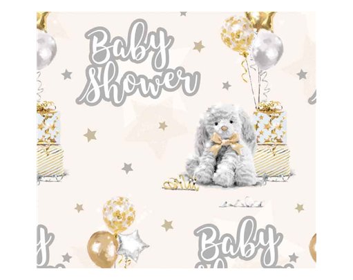 BABY SHOWER TRADITIONAL SCENE GIFTWRAP WITH 12 FREE TAGS 24S