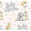 BABY SHOWER TRADITIONAL SCENE GIFTWRAP WITH 12 FREE TAGS 24S