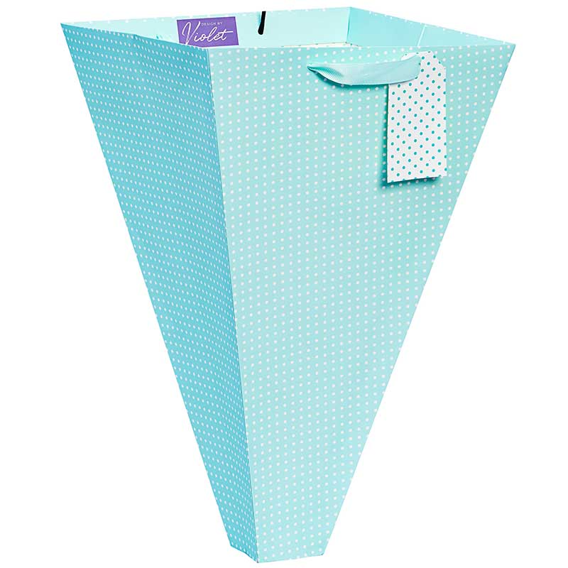 MINT POLKA LARGE BOUQUET GIFTBAG 6S