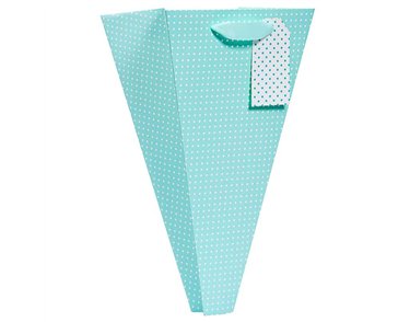 MINT POLKA MEDIUM BOUQUET GIFTBAG 6S