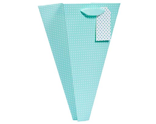 MINT POLKA MEDIUM BOUQUET GIFTBAG 6S