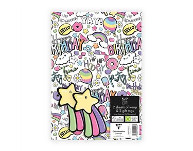 GIRL BIRTHDAY 2 SHEETS 2 TAGS