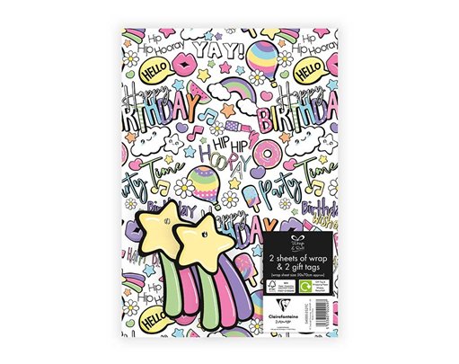 GIRL BIRTHDAY 2 SHEETS 2 TAGS