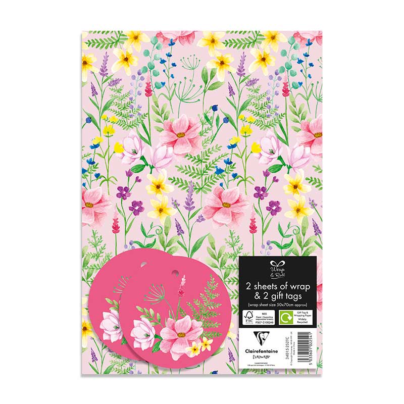 FLORAL 2 SHEETS 2 TAGS