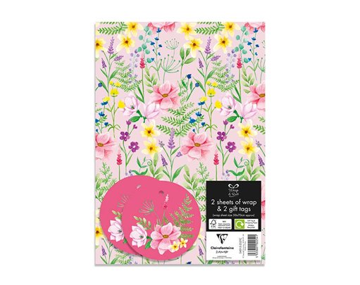 FLORAL 2 SHEETS 2 TAGS