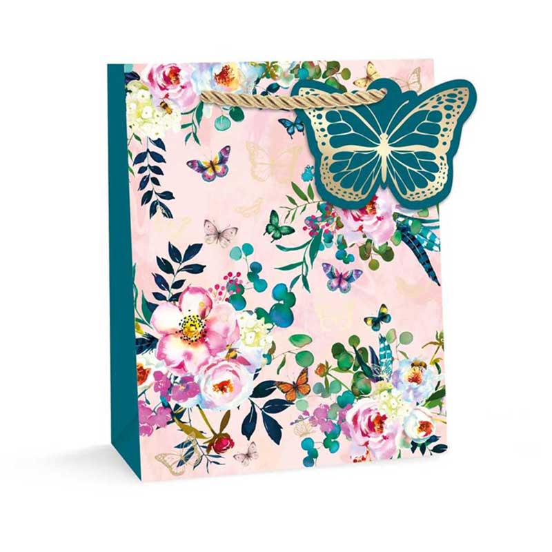 BUTTERFLIES AND FLOWERS SMALL GIFT BAG 12S