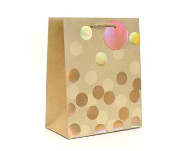 GOLD SPOTS MEDIUM GIFT BAG 12S
