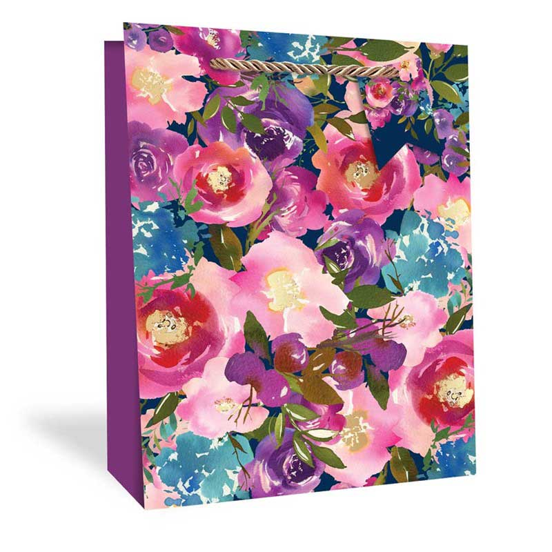 FLORAL XLG GIFT BAG 12S