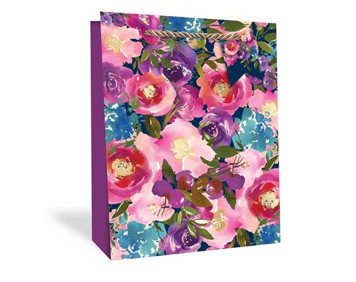 FLORAL XLG GIFT BAG 12S