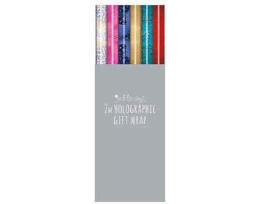 2m x 70cm 6ASST HOLOGRAPHIC ROLLWRAP 36S
