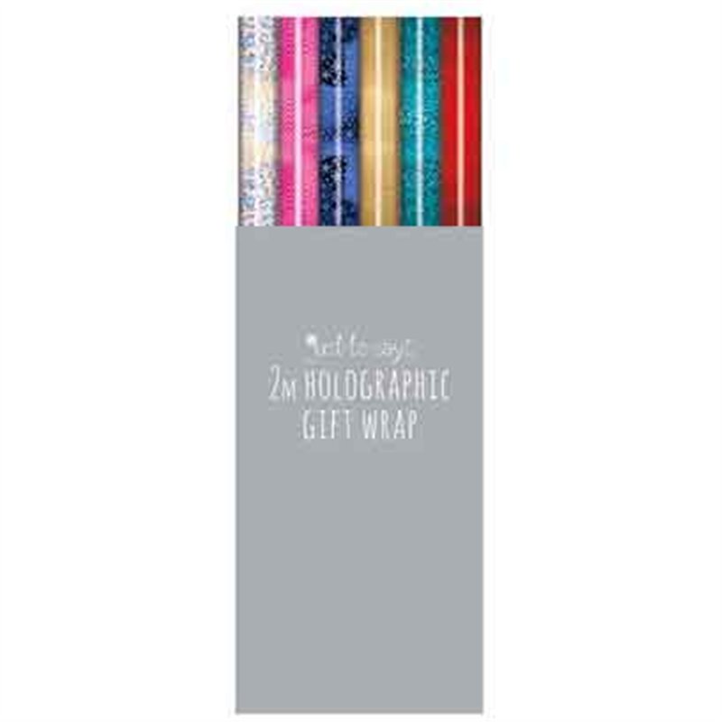2m x 70cm 6ASST HOLOGRAPHIC ROLLWRAP 36S