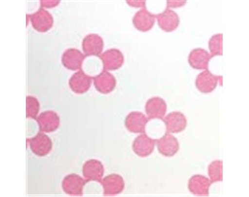 BON BON CHUNKY DAISY PALE PINK GLITTER GIFTWRAP 25S