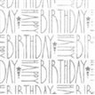 GLITTER ARGENTO HAPPY BIRTHDAY SILVER ON WHITE GLITTER GIFTWRAP 25S