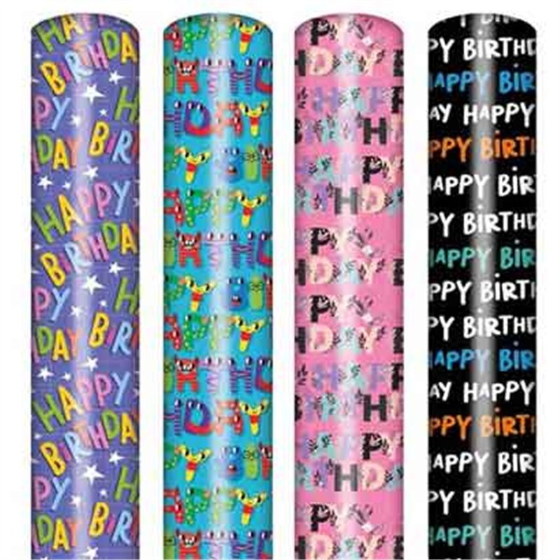 3m HAPPY BIRTHDAY ROLL WRAP 36S