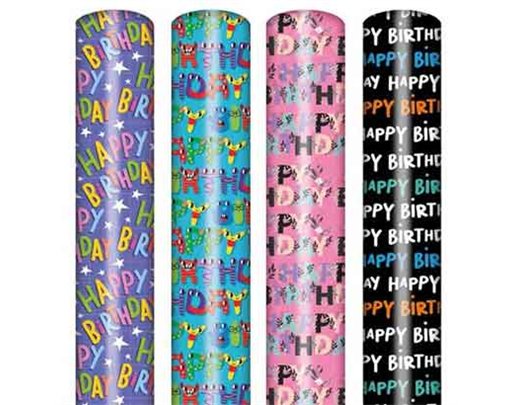 3m HAPPY BIRTHDAY ROLL WRAP 36S