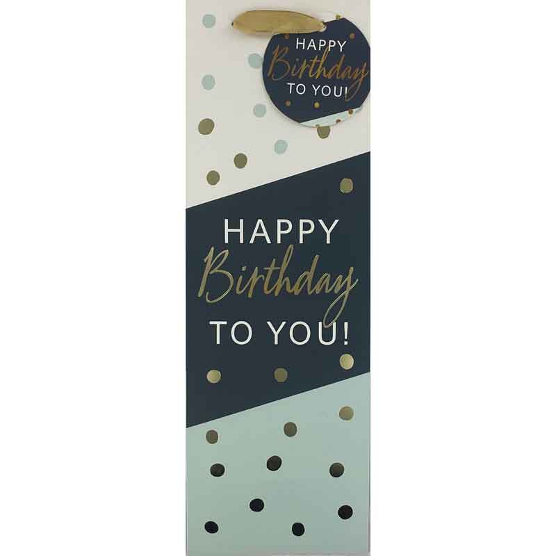 MALE BIRTHDAY ABSTRACT BOTTLE BAG 6S