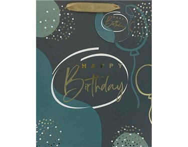 MALE BIRTHDAY CONTEMPORARY MEDIUM GIFT BAG 6S