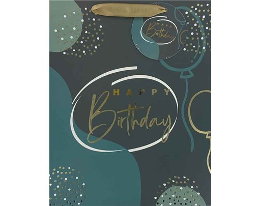 MALE BIRTHDAY CONTEMPORARY MEDIUM GIFT BAG 6S