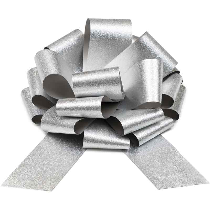 30cm DIY SILVER DECORATIVE BOW