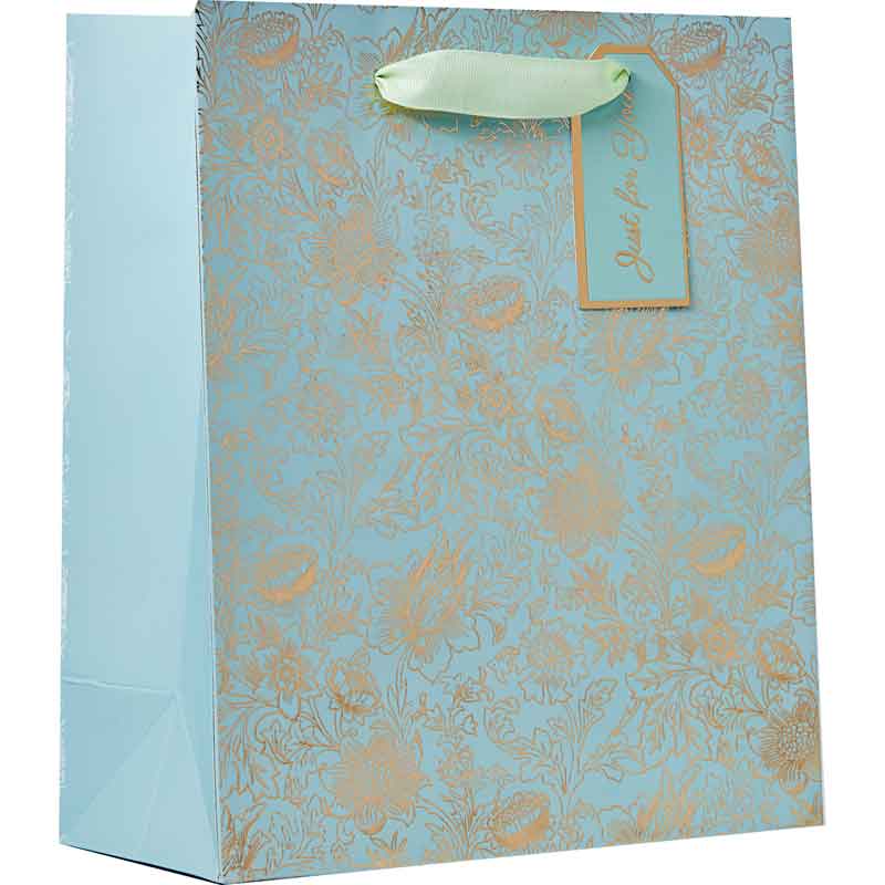 FRESH BLOOMS FOILED MEDIUM GIFT BAG 6S