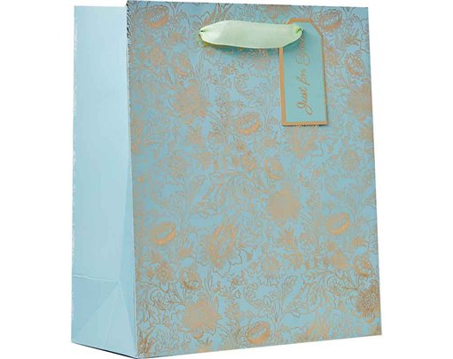 FRESH BLOOMS FOILED MEDIUM GIFT BAG 6S