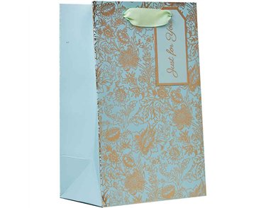 FRESH BLOOMS FOILED SMALL GIFT BAG 6S