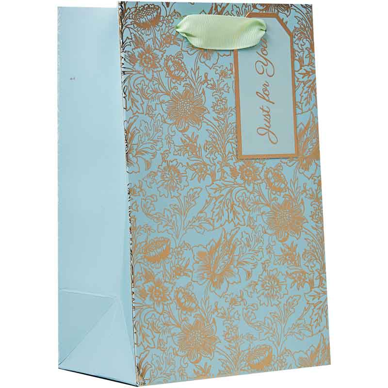 FRESH BLOOMS FOILED SMALL GIFT BAG 6S
