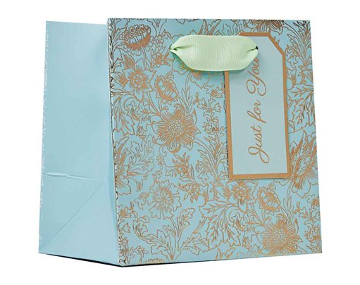 FRESH BLOOMS FOILED EXTRA SMALL GIFT BAG 6S