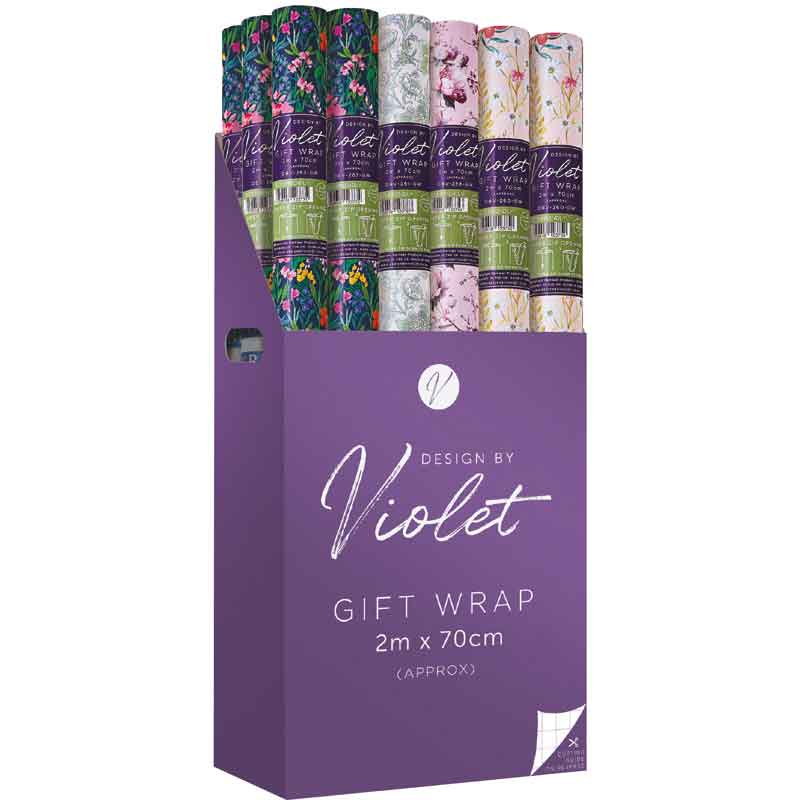 2m ASST FLORAL ROLLWRAP 36S